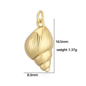 1 Piece 10*9.1mm 16.5*8.3mm 17*4.6mm Copper Artificial Pearls Zircon 18K Gold Plated Pentagram Heart Shape Pendant