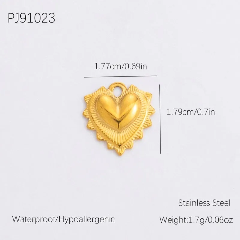 1 Piece    304 Stainless Steel Starfish Heart Shape Fish Pendant