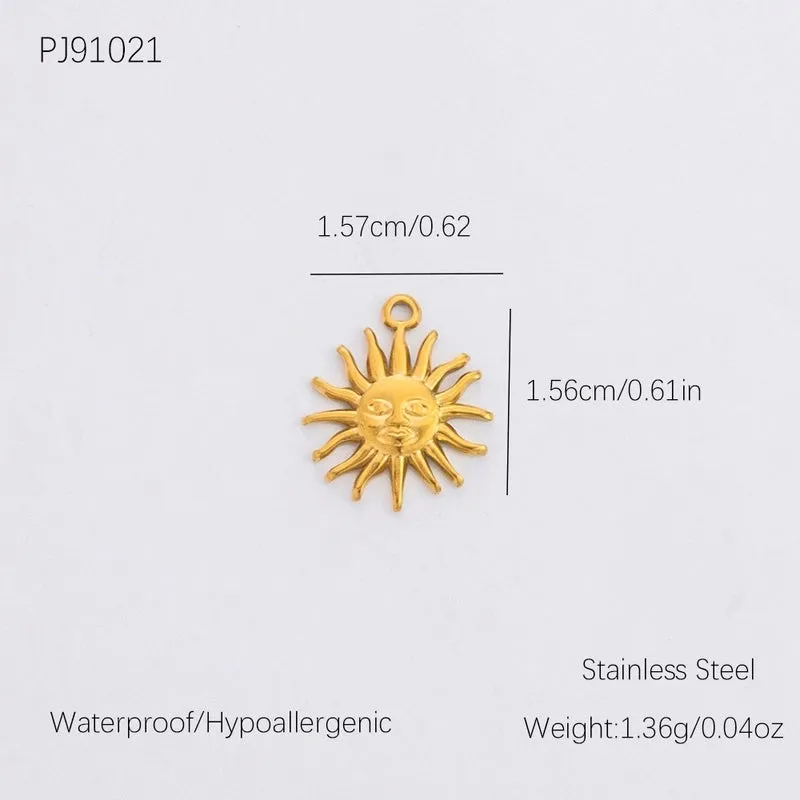 1 Piece    304 Stainless Steel Starfish Heart Shape Fish Pendant