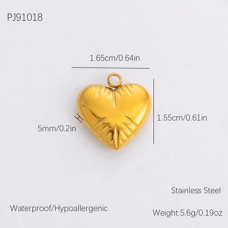 1 Piece    304 Stainless Steel Starfish Heart Shape Fish Pendant