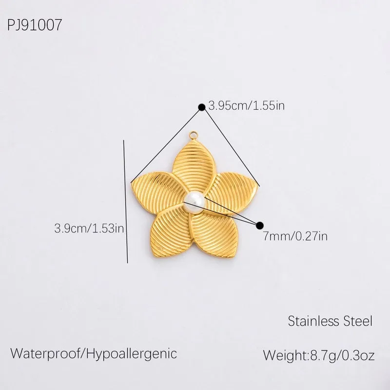 1 Piece    304 Stainless Steel Starfish Heart Shape Fish Pendant