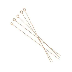 14K Rose Gold Filled 2" Eye Pins - 24ga (Pack of 10)