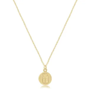 16" Necklace Gold - be you. Small Gold Disc