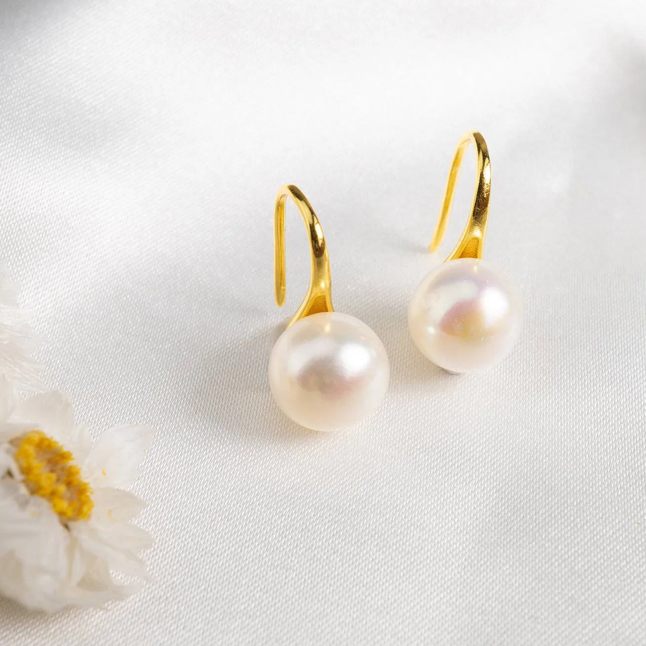 18K Edison Pearl Earrings KE00080 | Elegant