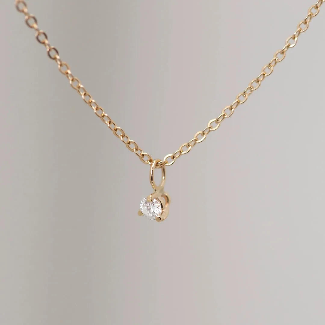 18K Gold Baby Diamond Necklace