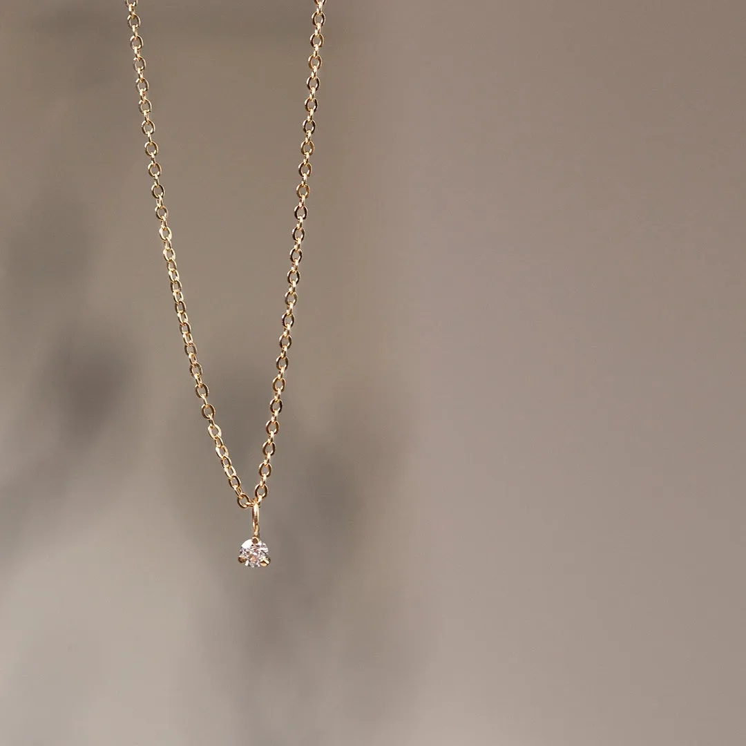 18K Gold Baby Diamond Necklace