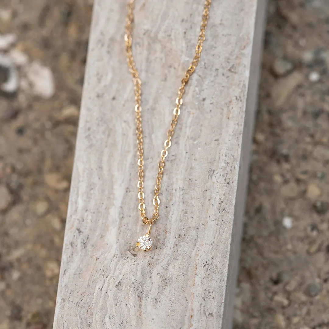 18K Gold Baby Diamond Necklace