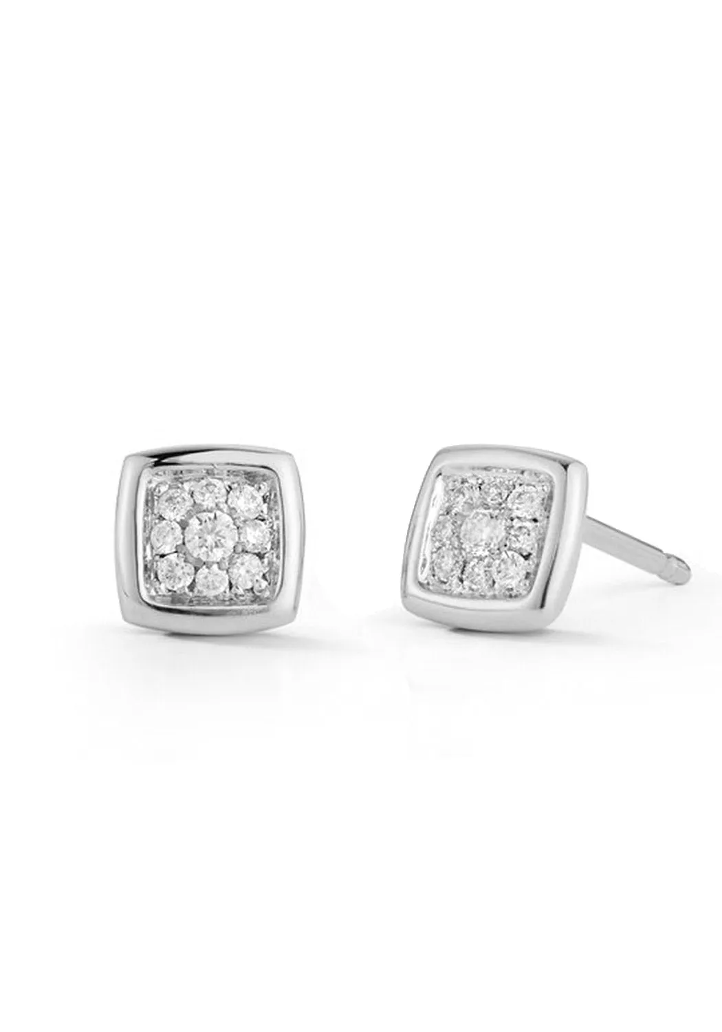 A & Furst Gaia 18K White Gold Diamond Stud Earrings