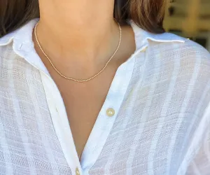 ALLISON GOLD FILLED BEADED NECKLACE