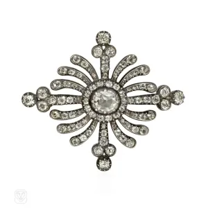 Antique Harvey & Gore diamond starburst brooch