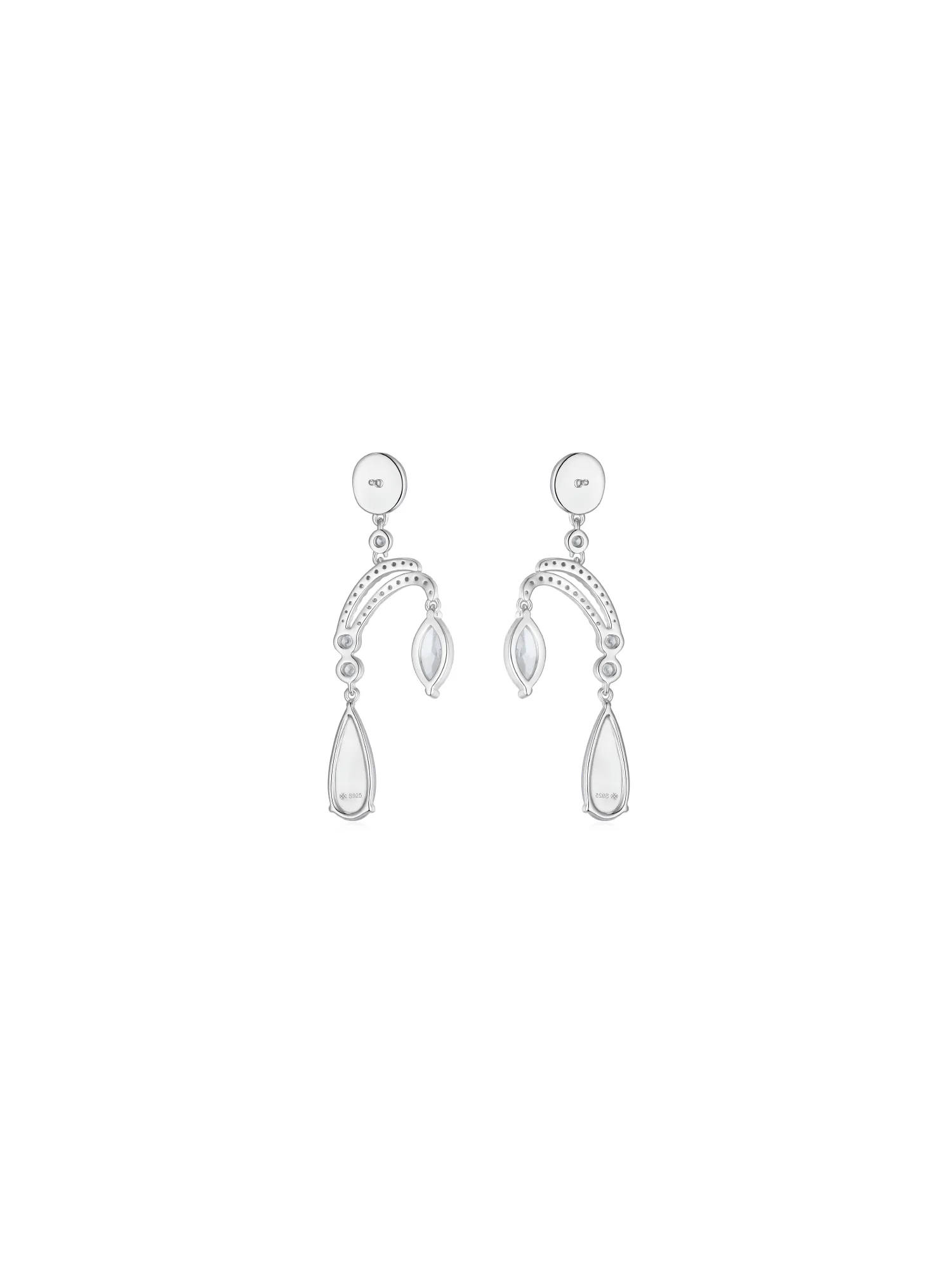 Aqua Essence Earrings (White) (Pair)