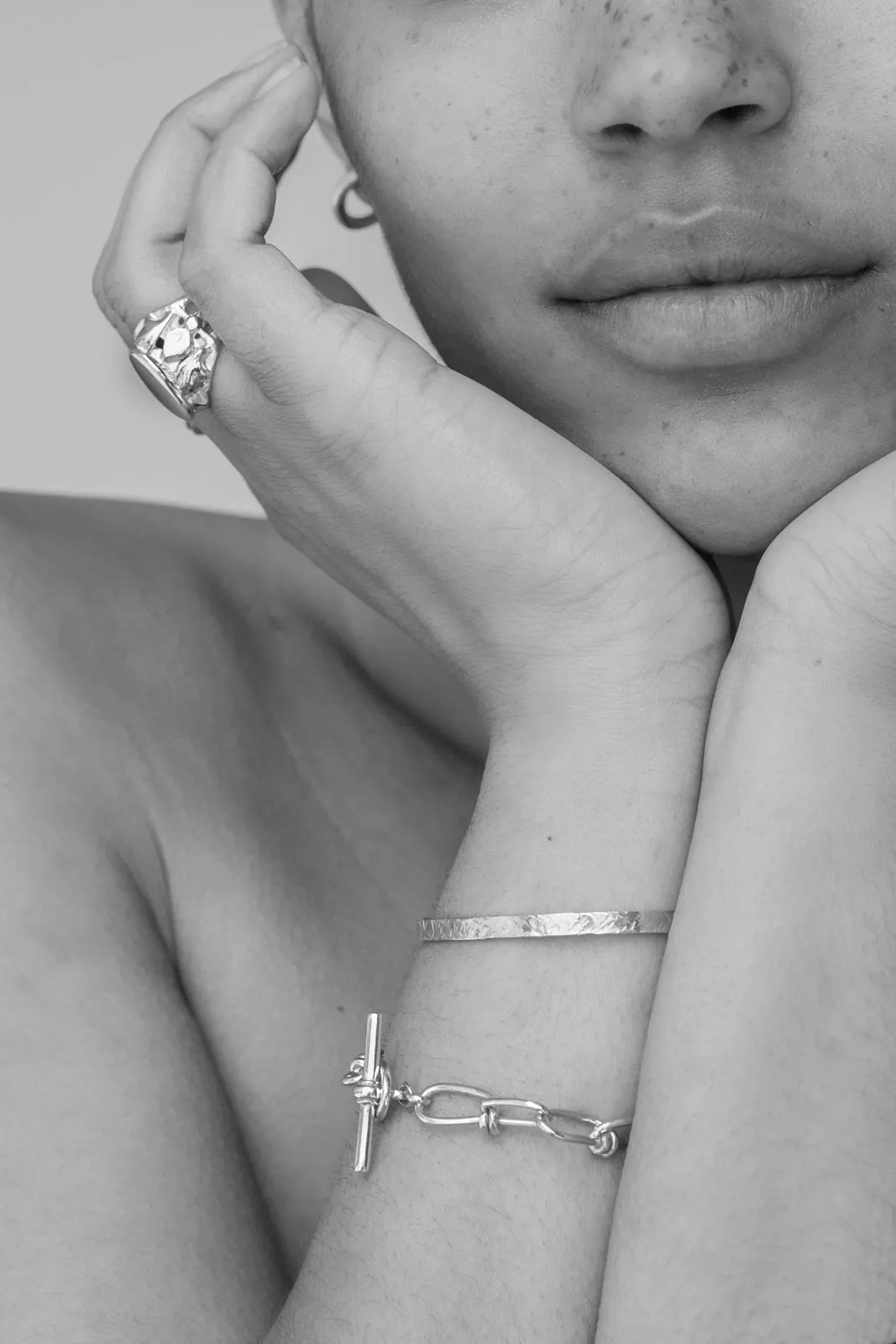 Battered Cuff | Silver