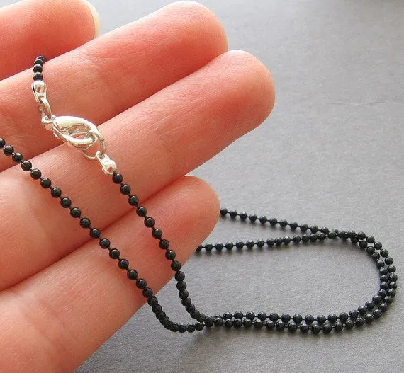 Black Ball Chain Necklace