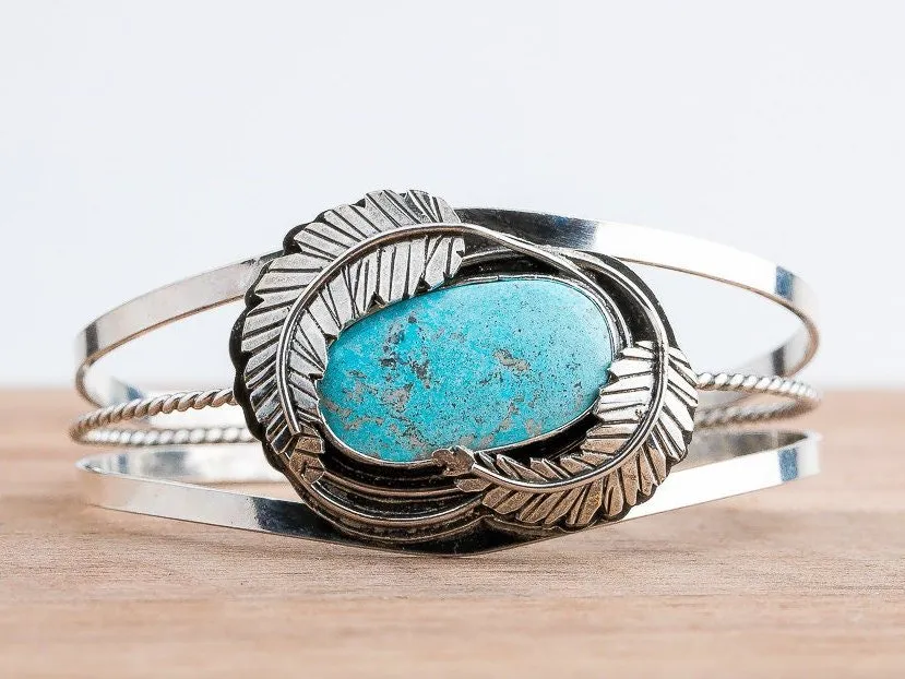 Blue Ridge Lightning Turquoise Cuff Bracelet