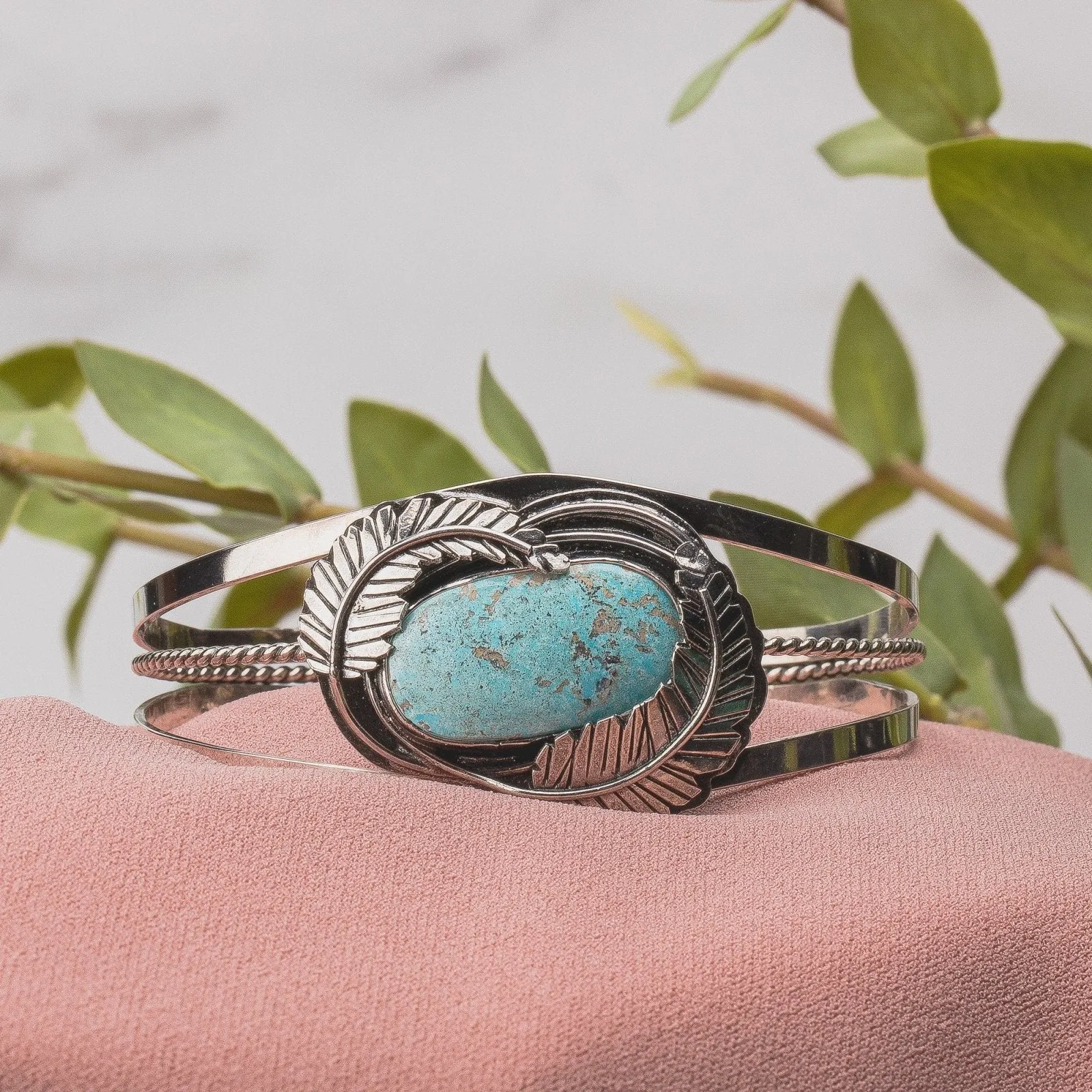 Blue Ridge Lightning Turquoise Cuff Bracelet