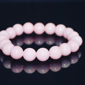 Blush Color Natural Jade Unisex Bracelets