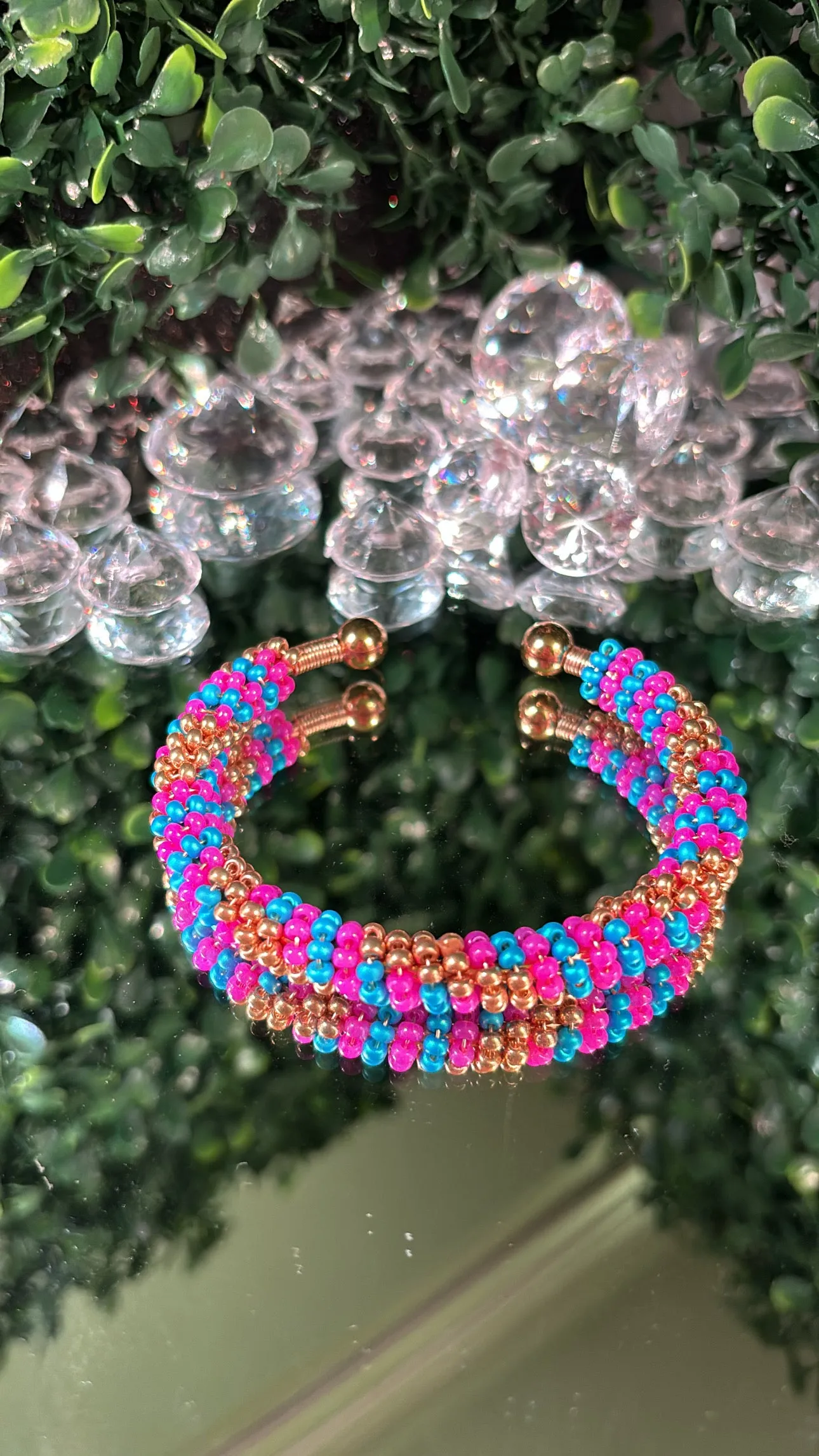 Bracelets | Beaded Cuff Bangle