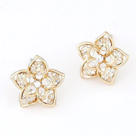 Brincos Simulated Pearl Earrings for Women Crystal Boucle d'oreille Femme Butterfly Fashion Jewelry Stud pendientes bijoux