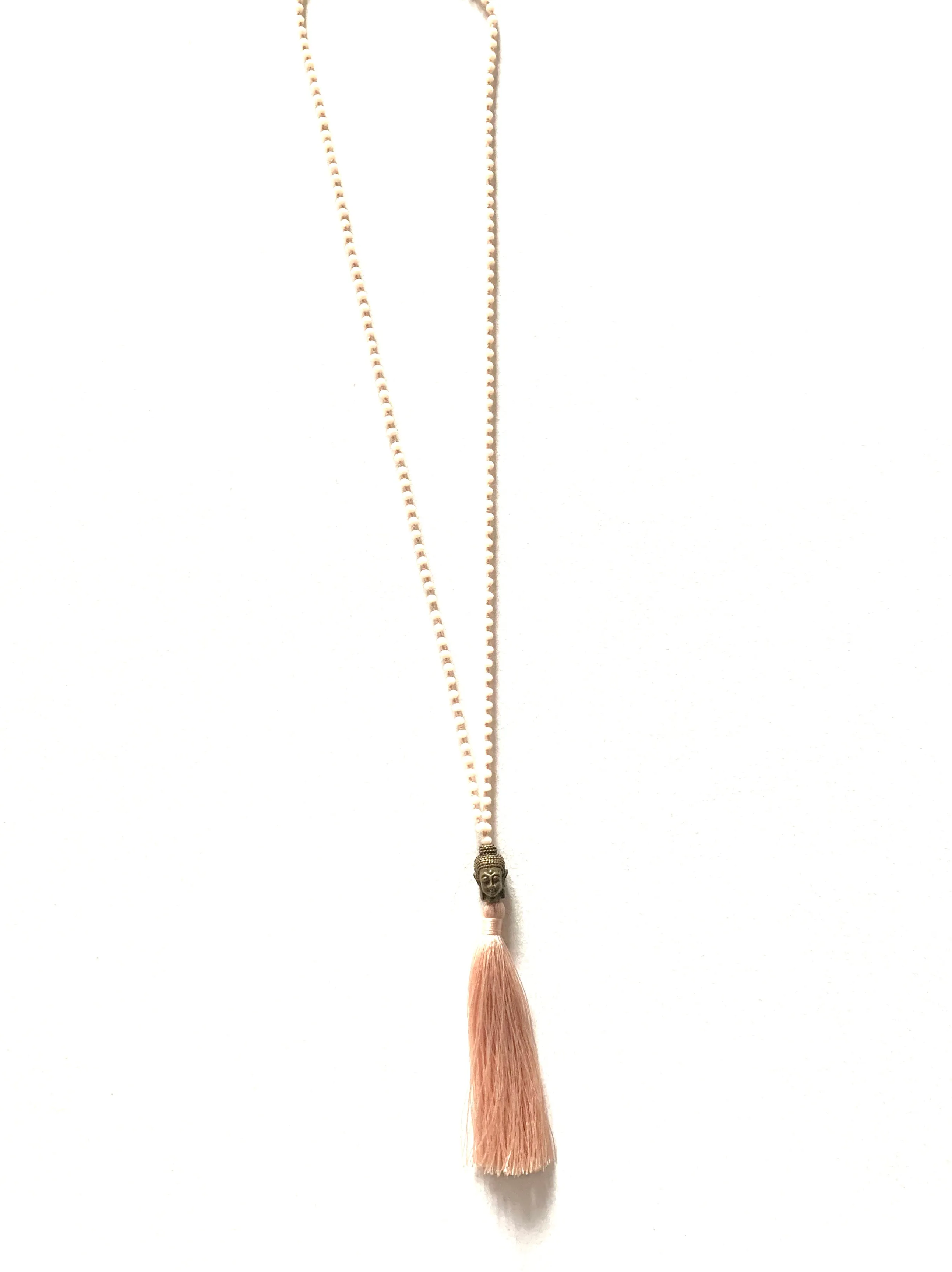 Buddha nude beaded necklace with tassel