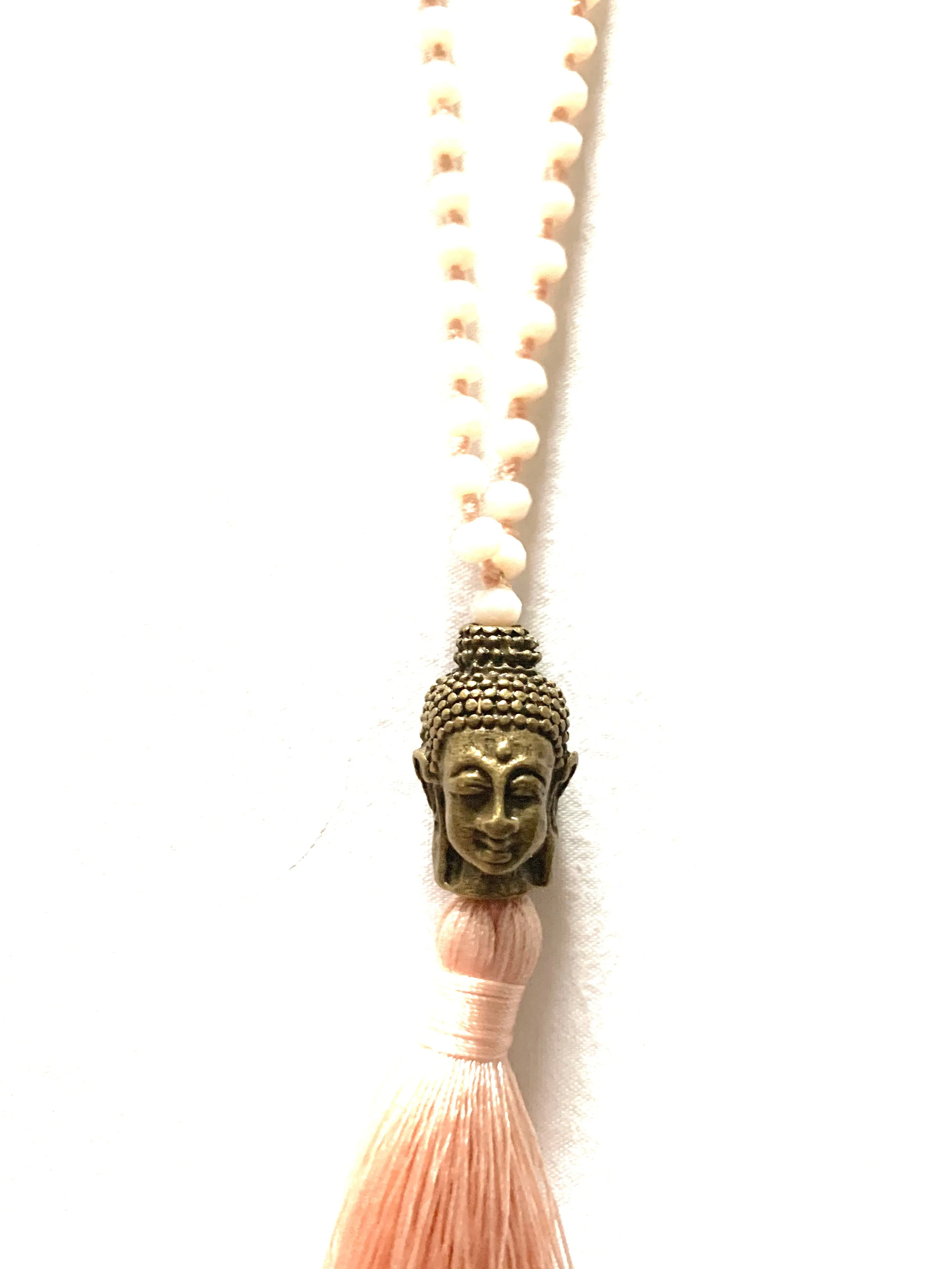 Buddha nude beaded necklace with tassel