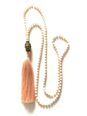 Buddha nude beaded necklace with tassel