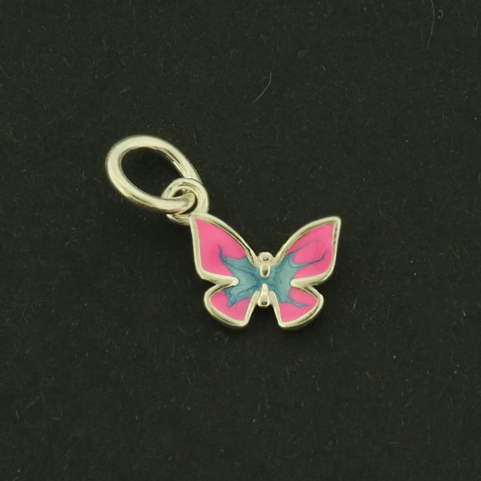 Butterfly Enamel Sterling Silver Charm - ST242