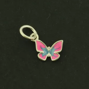 Butterfly Enamel Sterling Silver Charm - ST242