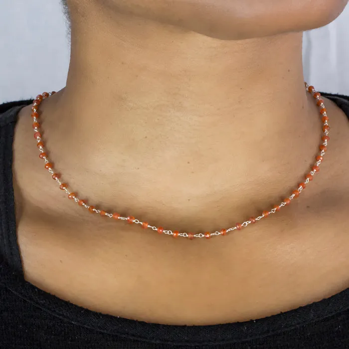 Carnelian Beaded Necklace