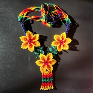 Celebrate Spring Huichol Necklace - 23.5" Long