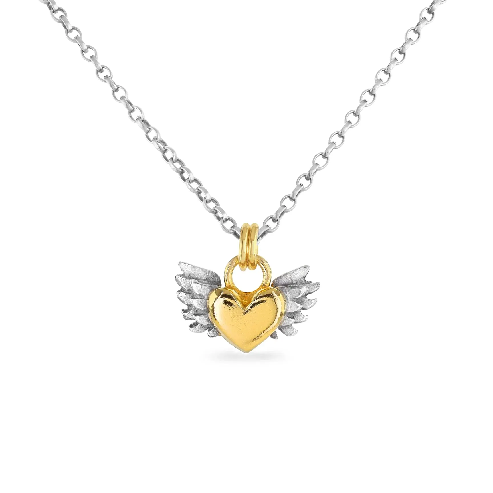 Chubby Winged Heart Necklace