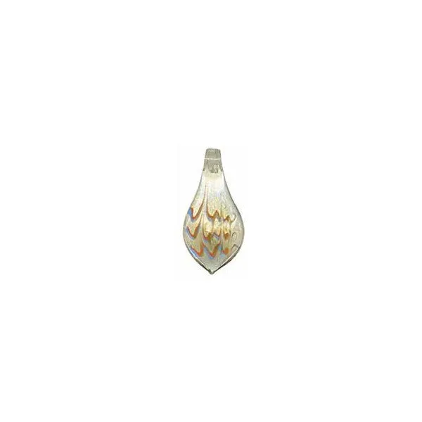 CORDED GLASS LEAF NECKLACE