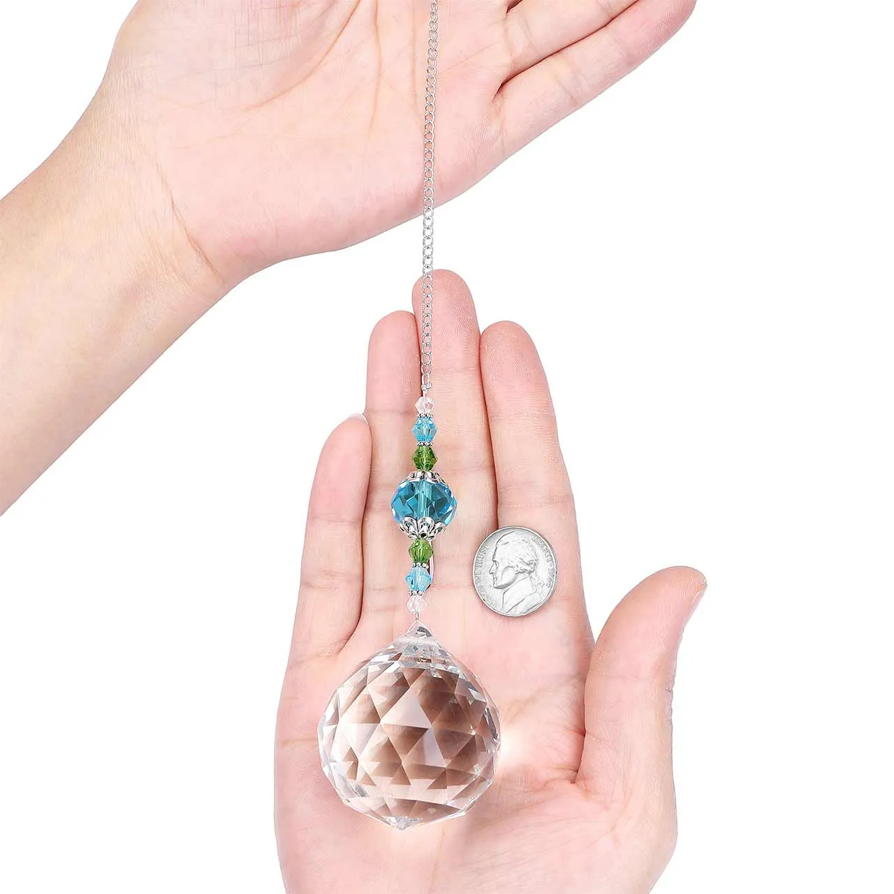 Crystal Ball Suncatcher Clear Glass Hanging Prism Pendants | Jovivi