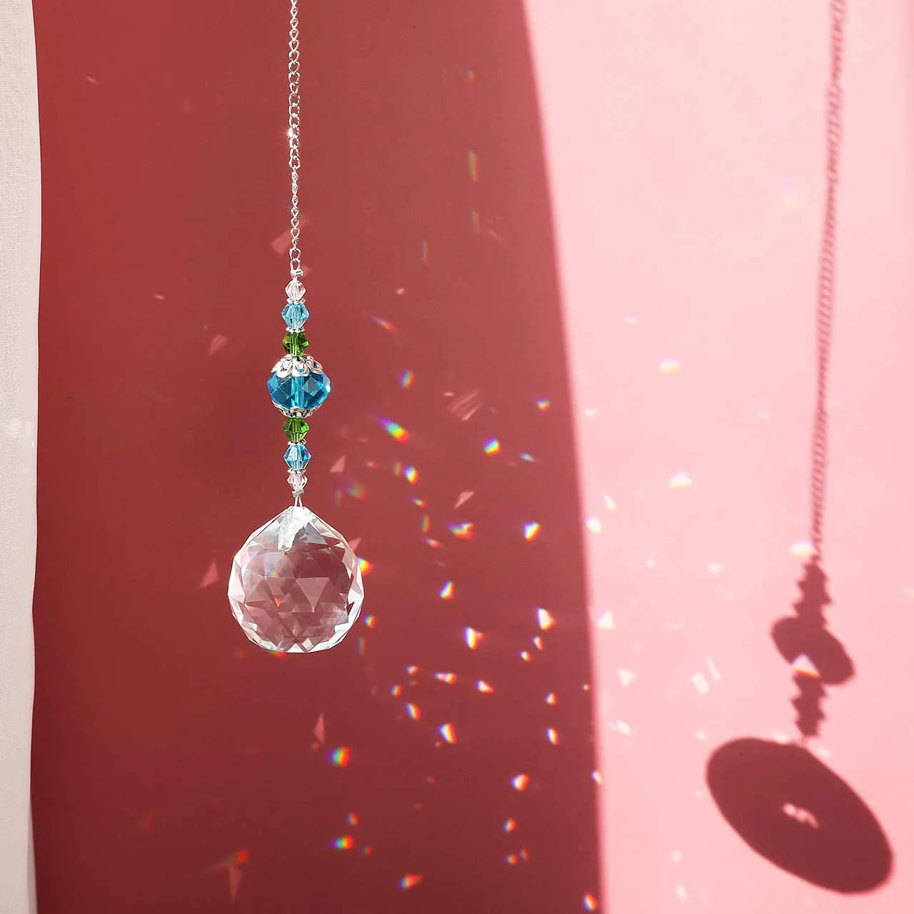 Crystal Ball Suncatcher Clear Glass Hanging Prism Pendants | Jovivi