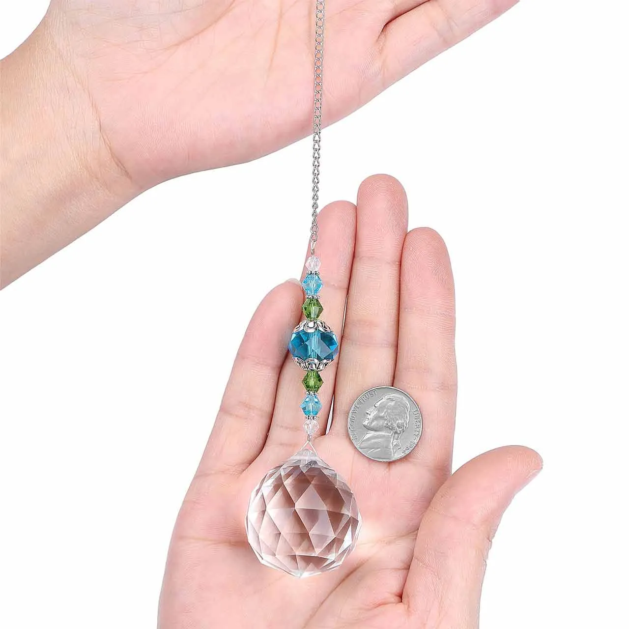 Crystal Ball Suncatcher Clear Glass Hanging Prism Pendants | Jovivi