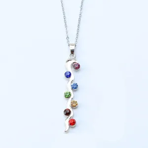 Crystal Stone 7 Chakra Necklace Chain Gemstone Swarovski Necklace