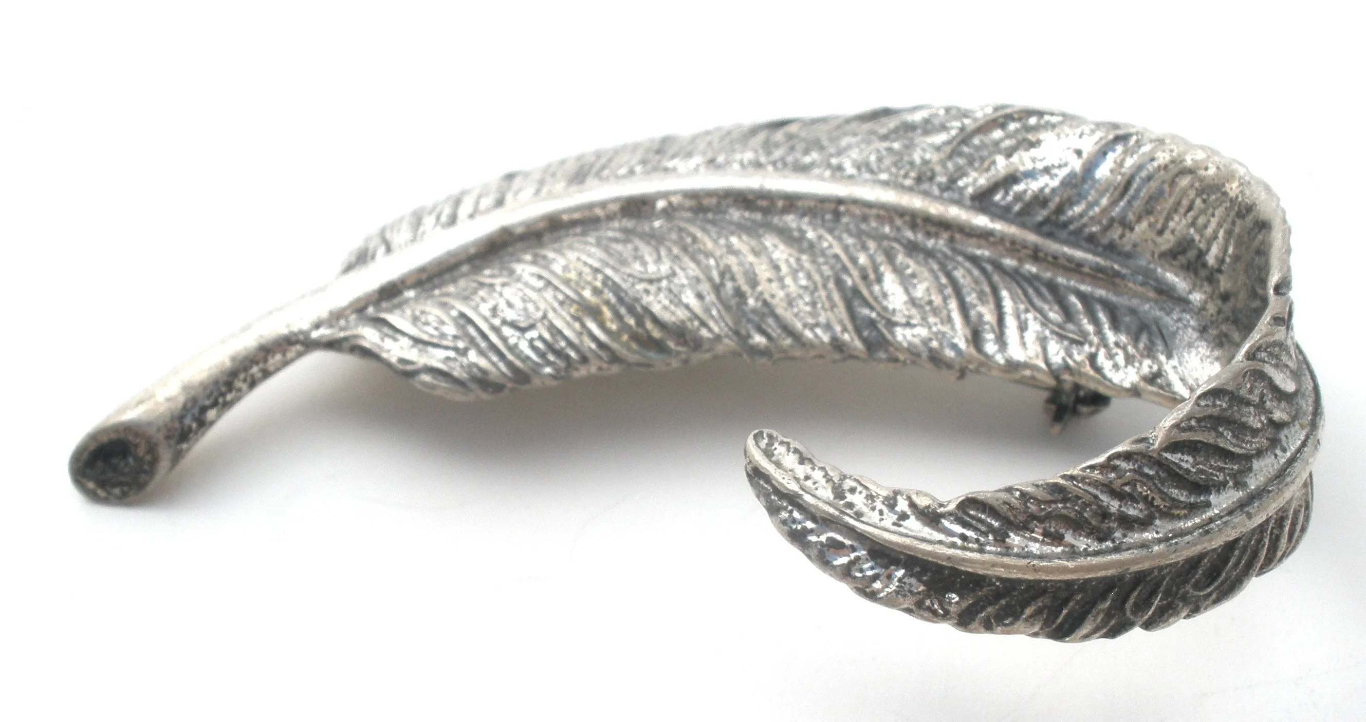 Danecraft Feather Brooch Pin Sterling Silver