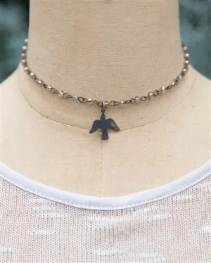 Dove Beaded Chain Choker