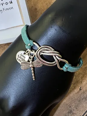 DRAGONFLY Leather Bracelet (BR25)