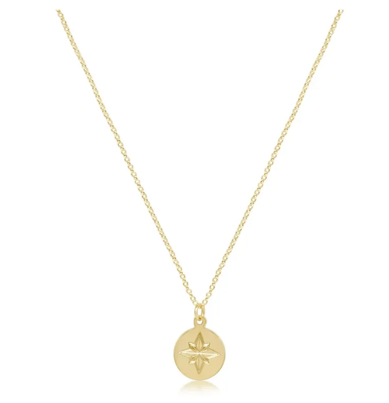 E Newton 16" Necklace Gold - Direction Disc