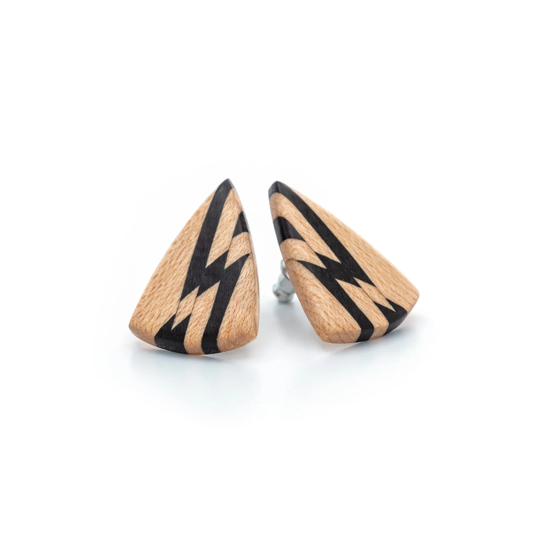 Earring - Inlaid Wood Post