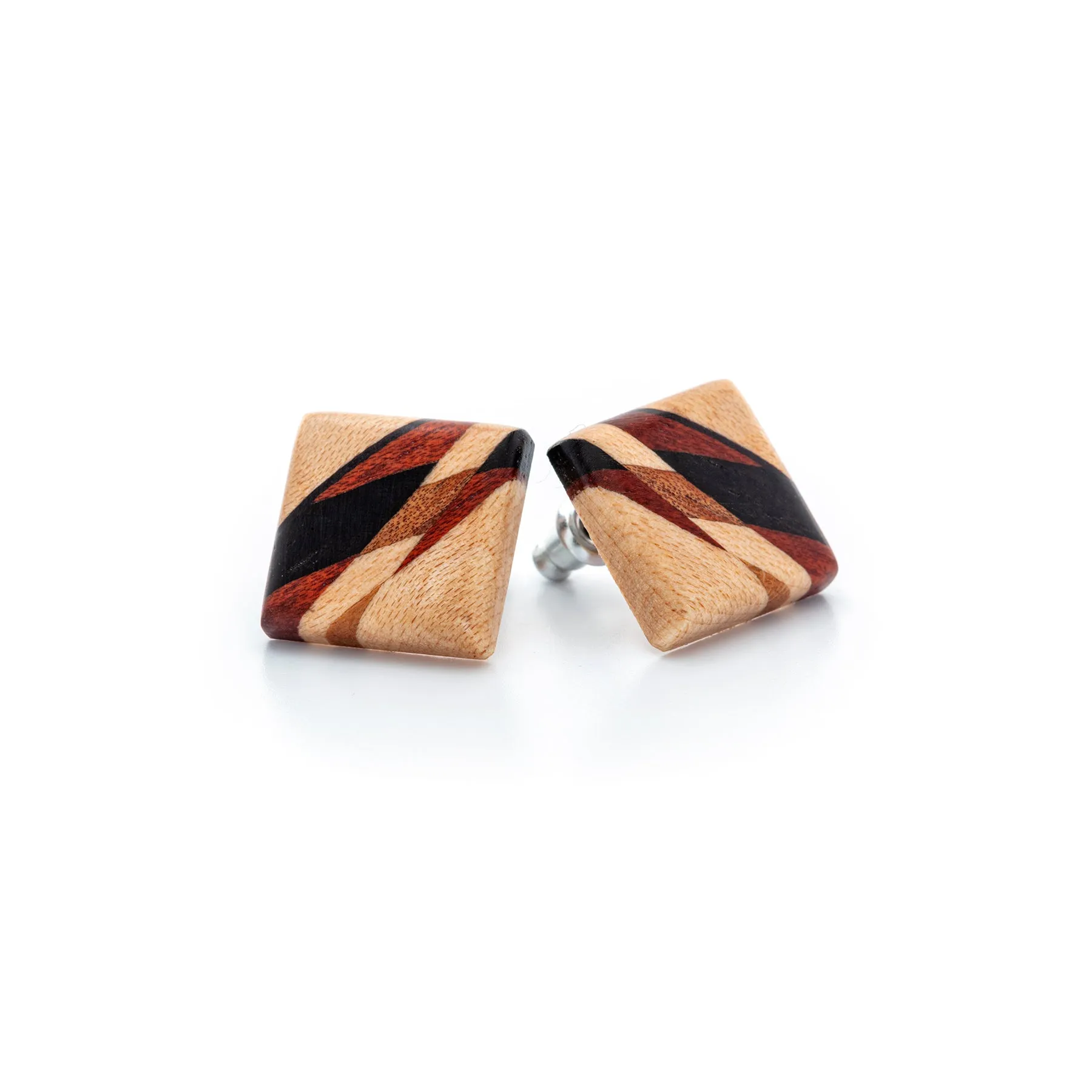 Earring - Inlaid Wood Post