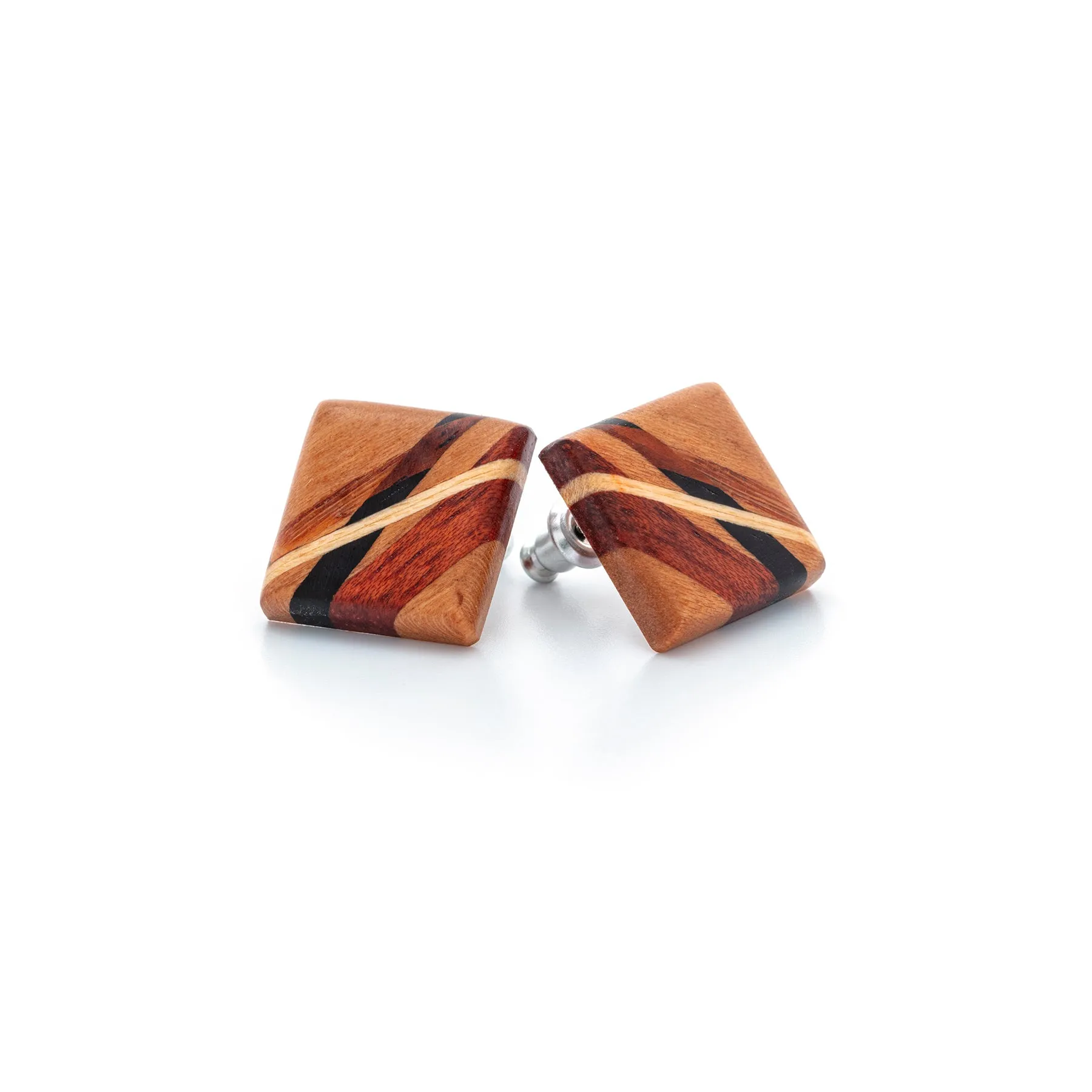 Earring - Inlaid Wood Post