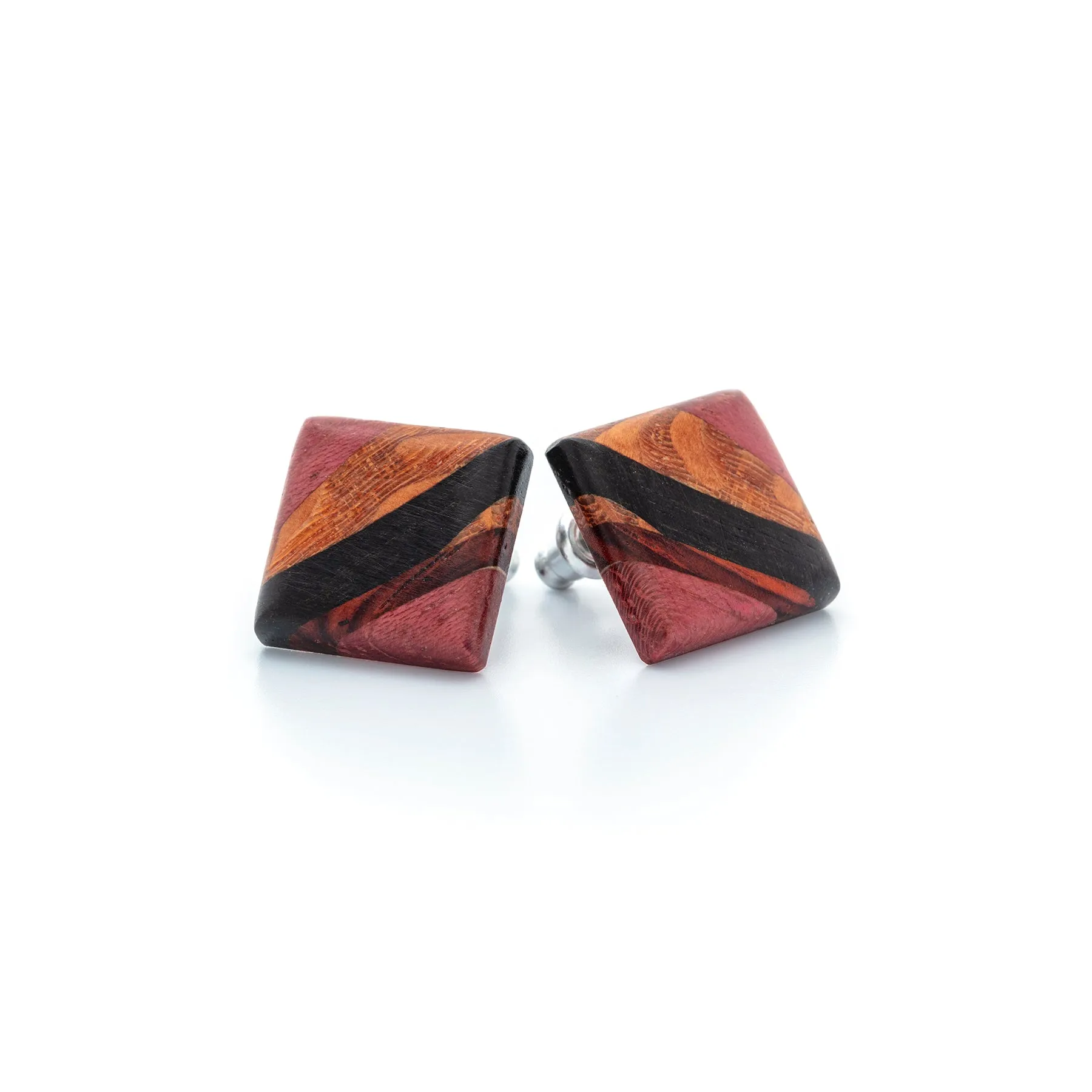 Earring - Inlaid Wood Post