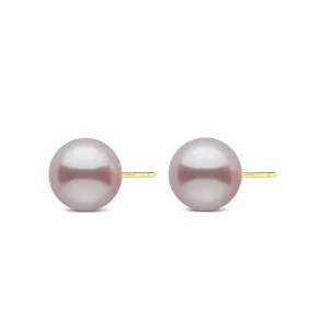 Elegant Freshwater Purple Pearl Stud Earrings WE00387