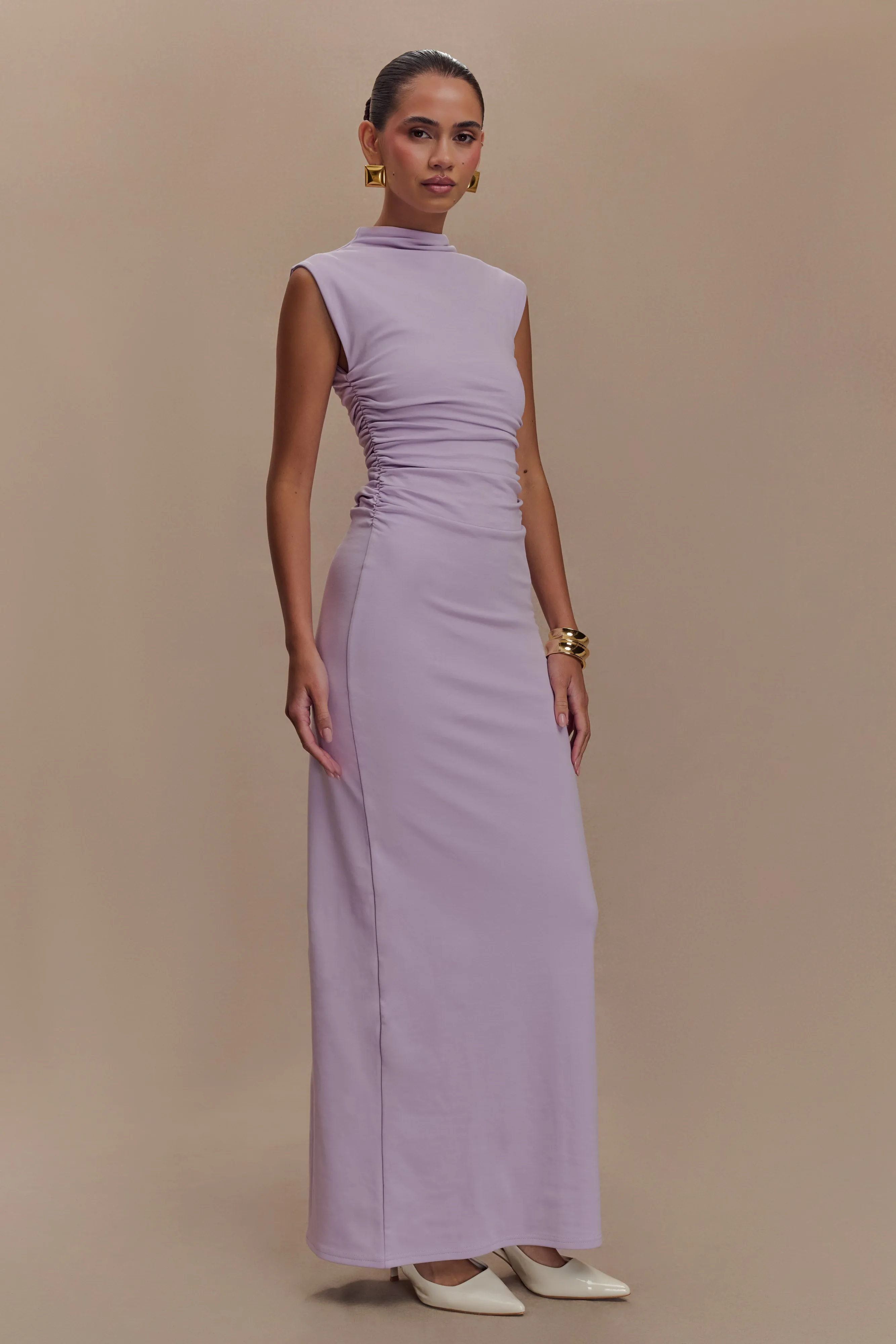 Elliot High Neck Sleeveless Maxi Dress - Lilac