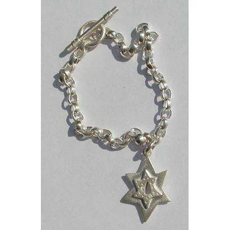 Emily Rosenfeld Sterling Silver Star of David Charm Bracelet