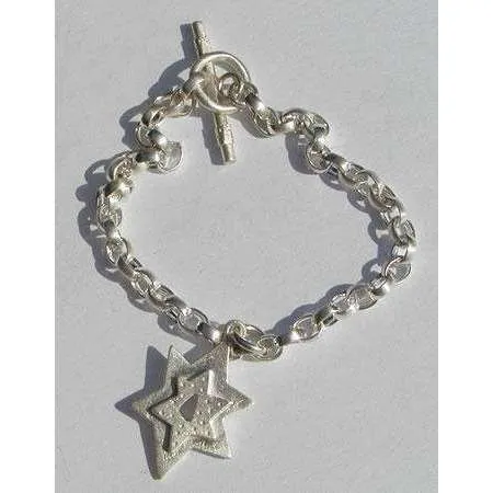 Emily Rosenfeld Sterling Silver Star of David Charm Bracelet