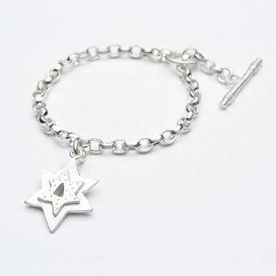 Emily Rosenfeld Sterling Silver Star of David Charm Bracelet