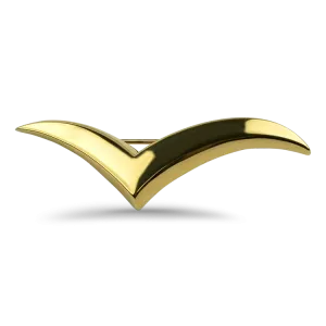 Estate Tiffany & Co. 18K Yellow Gold Wing Pin