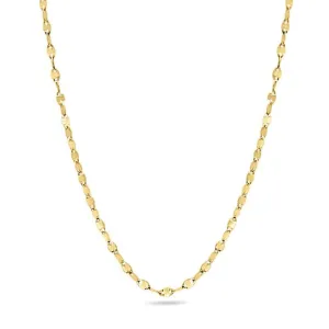 Figaro Disk Chain in 14K Solid Gold